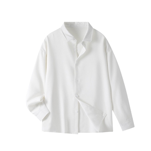 港风日系凉感中式翻领长袖冰丝衬衫男 XZ213-CS8807-P45控58,男装衬衫,星座213