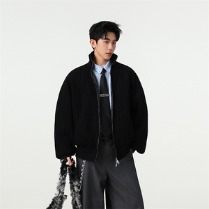 现货冬季新款针织毛衣拼接棉服男冬季MY5013-特P105控188图片