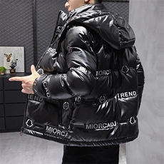 现货足压花直冲帽可拆卸男士短款轻薄羽绒服大码修身，男装羽绒服，星座301D-5(原星座1415）