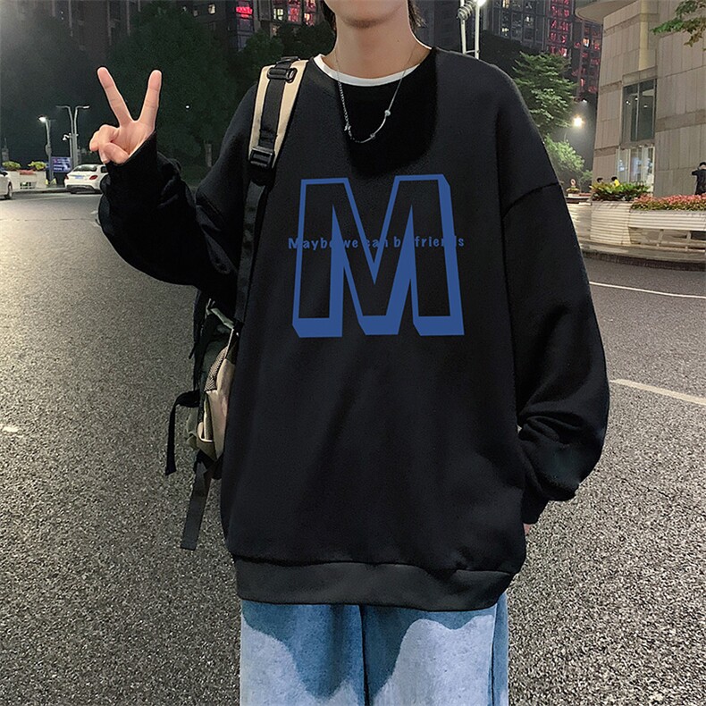 S6260-P28秋季圆领卫衣男大码韩版宽松长袖外套,男装卫衣,电商A040