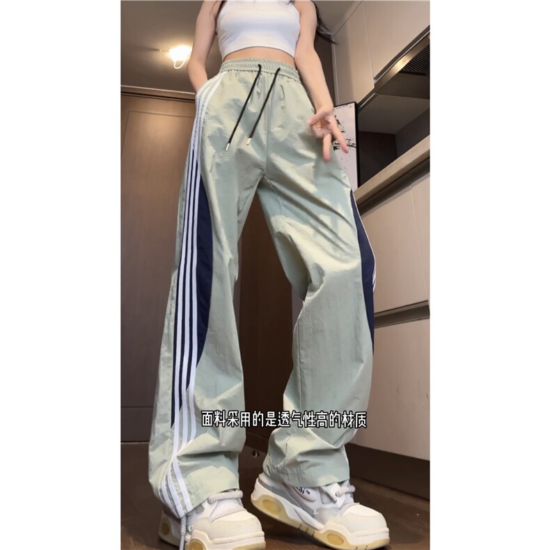 2025夏季新款三条杠速干宽松直筒休闲裤B315-K24160-特p30控58,男装休闲裤,电商B315