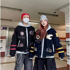 1506-1/JA1721/P68美式复古刺绣棒球服外套男，女装短外套，星座1506-1