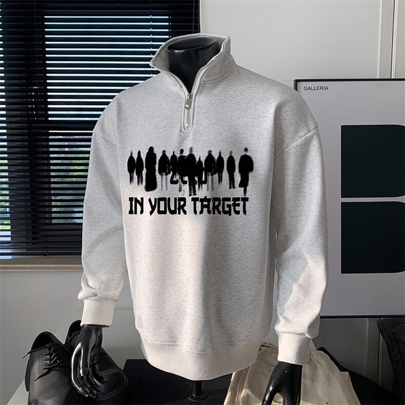 已注册美式潮牌直播抖音得物品拉链立领卫衣外套W5808P45加绒，女装短外套，电商C408(原B339-1)