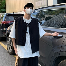 特P45无差价新款夏季潮流设计百搭时尚马甲-HN4008港风，男装背心/马甲，电商A003