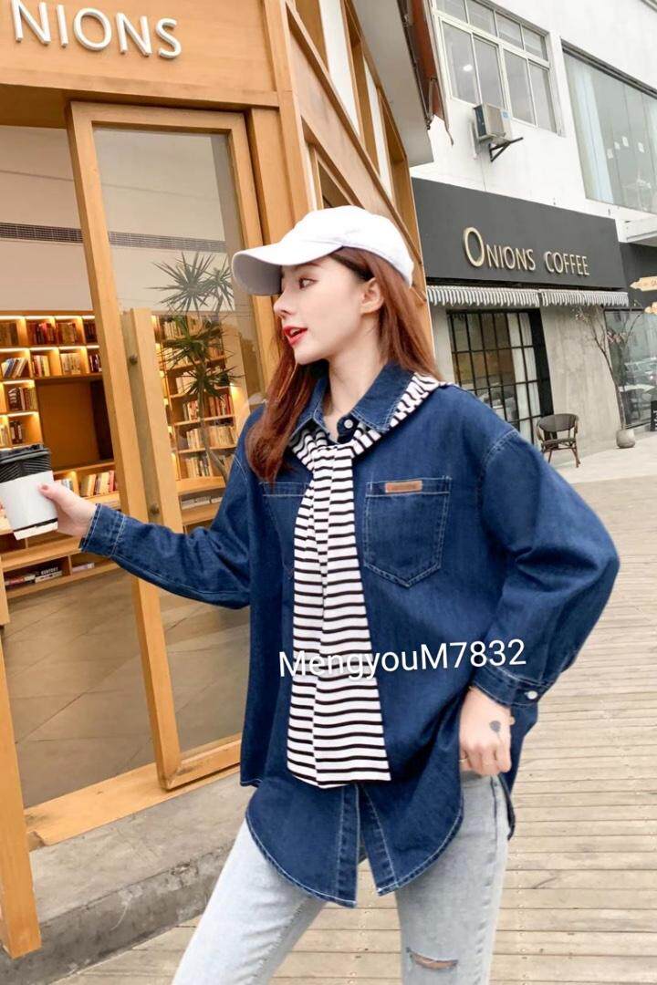 牛仔衬衫，女装衬衫，梦由