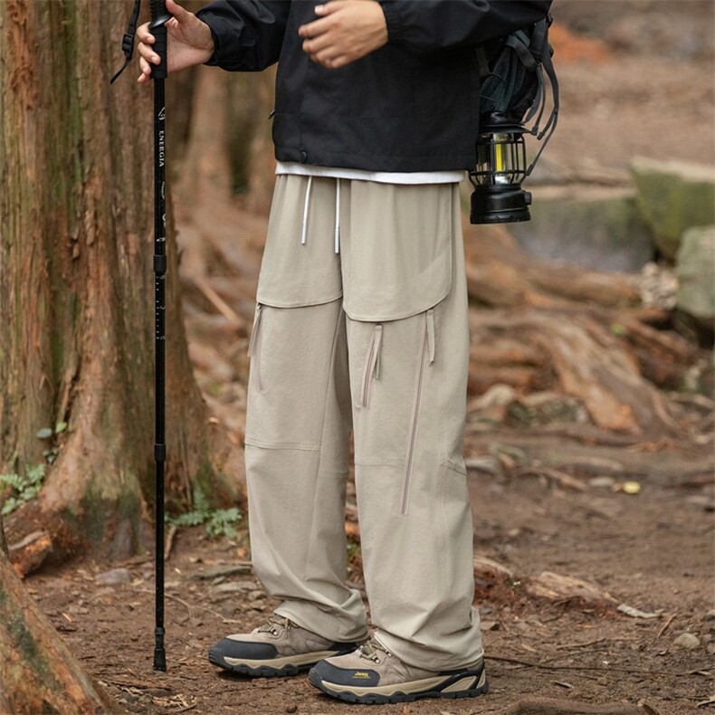 户外徒步登山裤防水冲锋裤男款春季宽松直筒工装裤子K3508特P50,男装休闲裤,星座309（原A406）