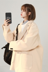 N6169/P95加棉P105冬季中性风开叉呢料毛呢西服男女外套呢大衣，男装西服，电商A141