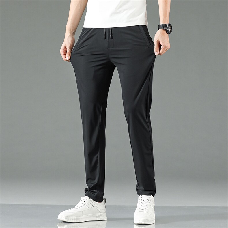 直播品质锦纶78.5氨纶21.5冰丝运动休闲裤男直筒长裤K2289-P45,男装休闲裤,星座815-2