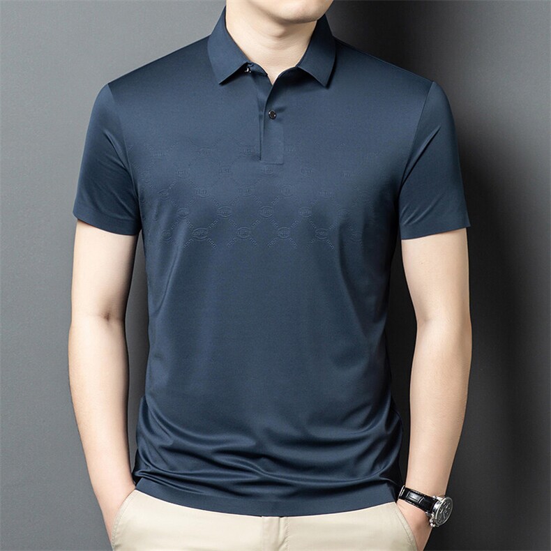 R-QG2512夏季男士新款无痕短袖T恤青年修身体恤休闲POLO衫，男装Polo衫，电商B360