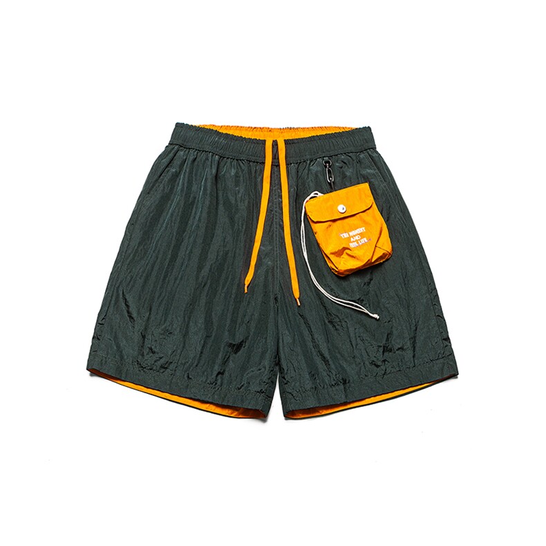 现货五分短裤锦纶速干撞色装饰口袋，男装牛仔裤，电商A105