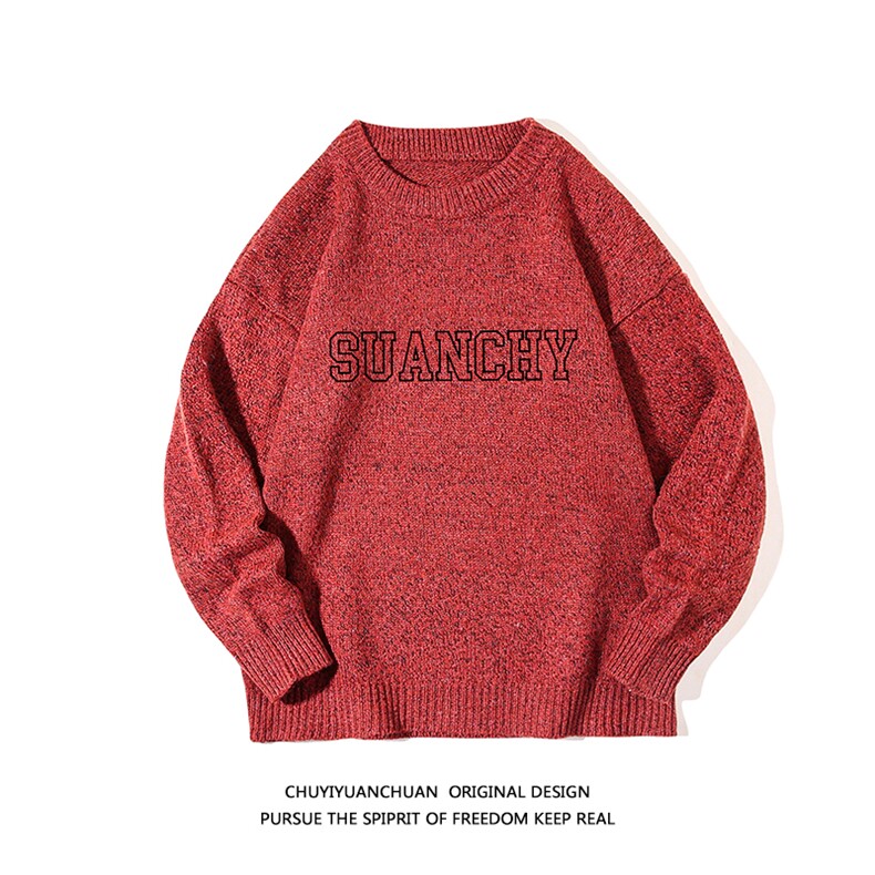 加厚加绒毛衣男大码毛线衣男针织衫M19229-P45加绒款-P65白底,男装针织衫/毛衣,电商A040A