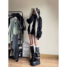 网图秋冬连帽猫耳朵男女情侣装棉服外套鹿皮绒座山雕-A2350P99，男装棉衣，电商B241