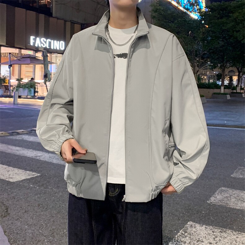 韩版设计感翻领垫肩斜纹夹克简约cleanfit夹克外套JK02537-P78,男装夹克,星座308B-2