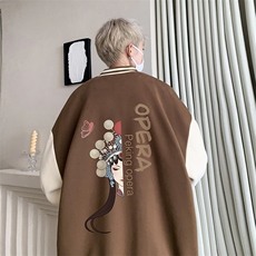 摇粒绒棒球服男大码开衫卫衣男夹克BF86161-P65，男装夹克，电商A040