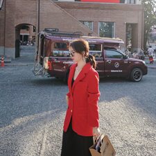 2021新款灯芯绒休闲西装H789P110K178，女装西装，浙宝296A