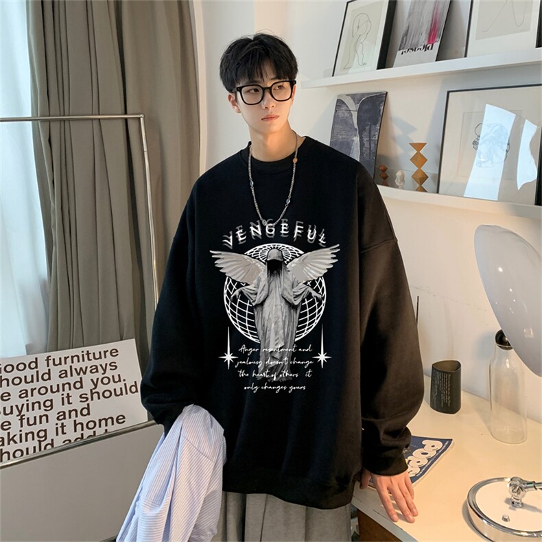 秋季新款320G华棉圆领卫衣面布棉WH513-P35控58,男装卫衣,电商B370