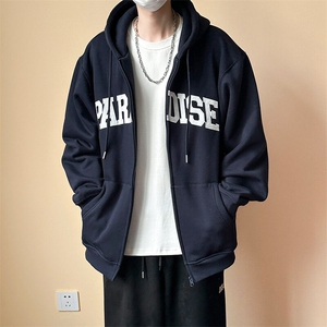 现货宽松休闲绣花连帽卫衣外套男潮牌上衣A351-AW2499-P105图片