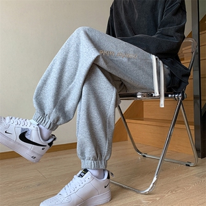 棉 M-8XL 秋季新款大码束脚潮流休闲卫裤 109-K112-P55图片