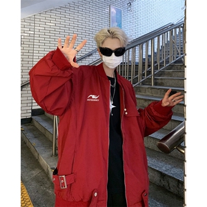 A785-P65 2024秋季薄款情侣潮牌夹克美式高街设计感棒球服外套男图片