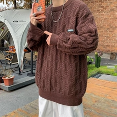 美式圆领毛衣男慵懒风休闲针织衫M9980P42，男装针织衫/毛衣，星座1116-2