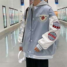 秋款棒球服夹克外套男潮牌潮流字母刺绣情侣学生22129-P80控128，男装夹克，星座717
