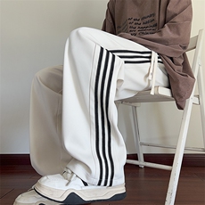 供抖音主推条纹休闲运动裤秋季秋冬宽松X416b-1-KL906-特P40控58，女装休闲裤，星座416B-1