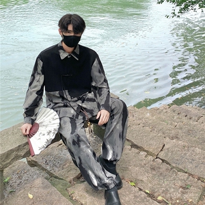 新中式长袖套装TZ88797P90衬衫CS88799P45控78裤子88798P45控68图片