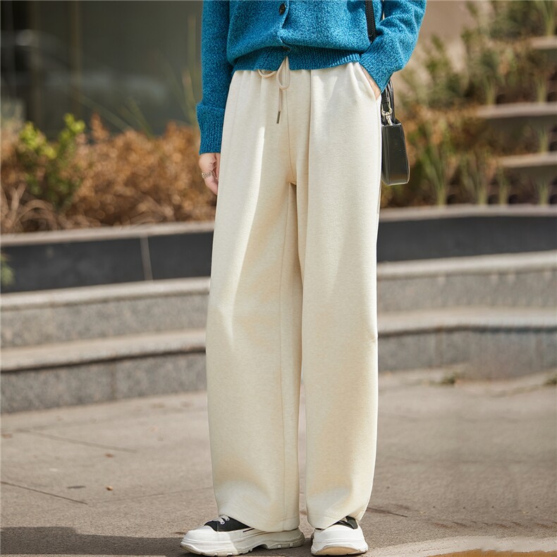 2025秋冬百搭时尚简约醋酸香蕉裤，女装休闲裤，圣丽羊绒