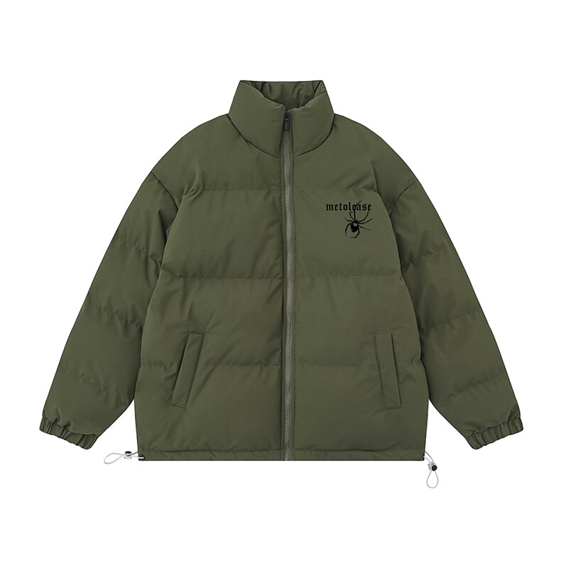 白底23新款冬季时尚百搭宽松字母印花棉服外套MY62059P85控118,男装棉衣,电商A268-1