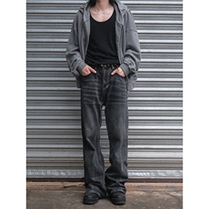 B221美式ins高街暗黑重工艺宽松微喇牛仔裤LK23128-P60控78，男装牛仔裤，电商B221
