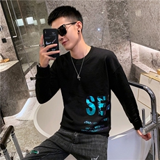 WY892021春秋季新款社会小伙套头卫衣男网红同款上衣白，男装卫衣，星座102A（原电商D309-1）