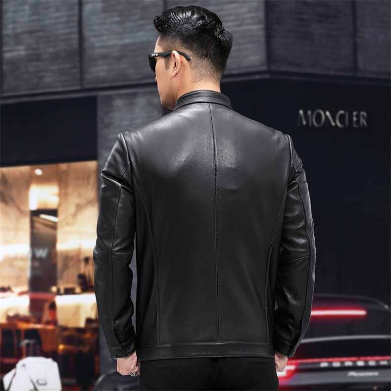BL-DK9822海宁皮衣男绵羊皮夹克外套韩版修身商务男装P850,男装皮衣,电商B360