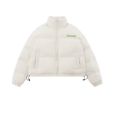 白底新款冬季时尚百搭宽松字母印花潮流棉服外套MY501P85控118，男装棉衣，电商A247-1