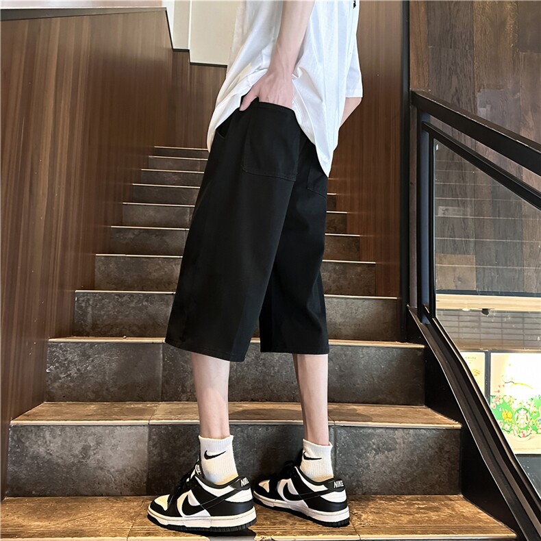 D2041-p48-控68现货风宽松cleanfit牛仔裤七分裤黑暗,男装牛仔裤,星座116