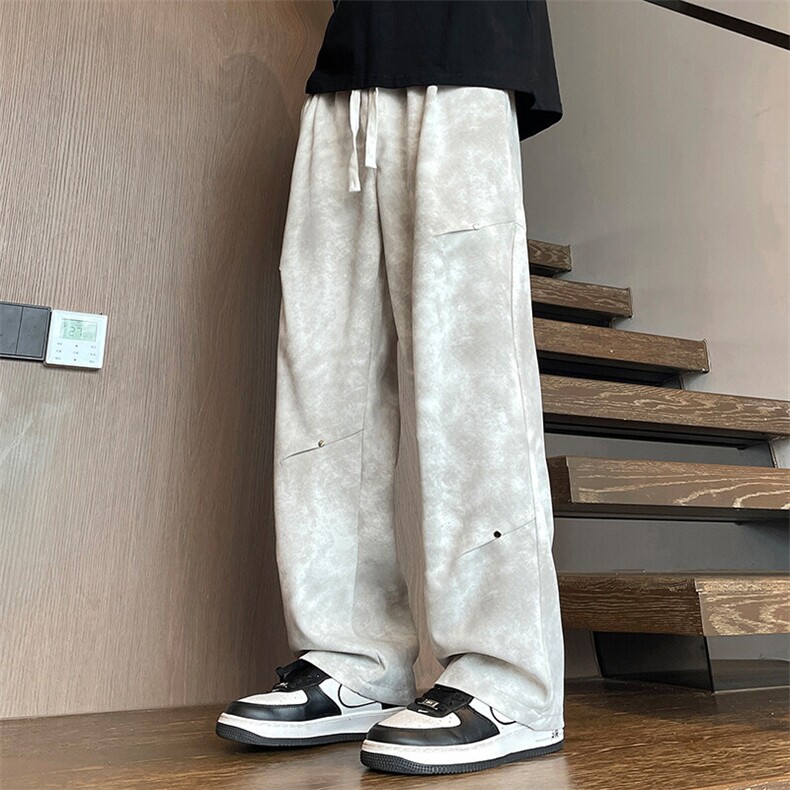 春夏季新款美式休闲工装裤男潮流宽松直筒拖地阔腿裤子KZ006-P38,男装休闲裤,星座217-4