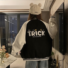 春季新款港风日系立领拼色棒球服魔术贴小熊夹克外套JK1411-P85，男装夹克，星座313A(原308A-2)