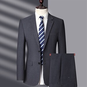 秋季两粒扣商务西装男父亲西服套装中老年休闲西服MNSA1577-P290