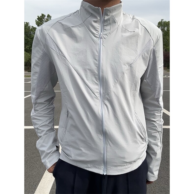 春夏款高品质冰感速干防晒服休闲户外运动外套透气弹力机能风夹克,男装防晒衣,电商A443