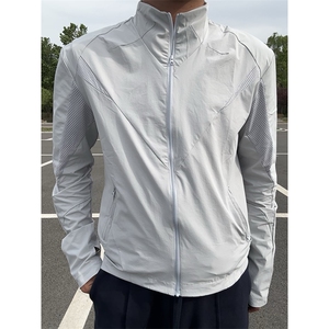 春夏款高品质冰感速干防晒服休闲户外运动外套透气弹力机能风夹克图片