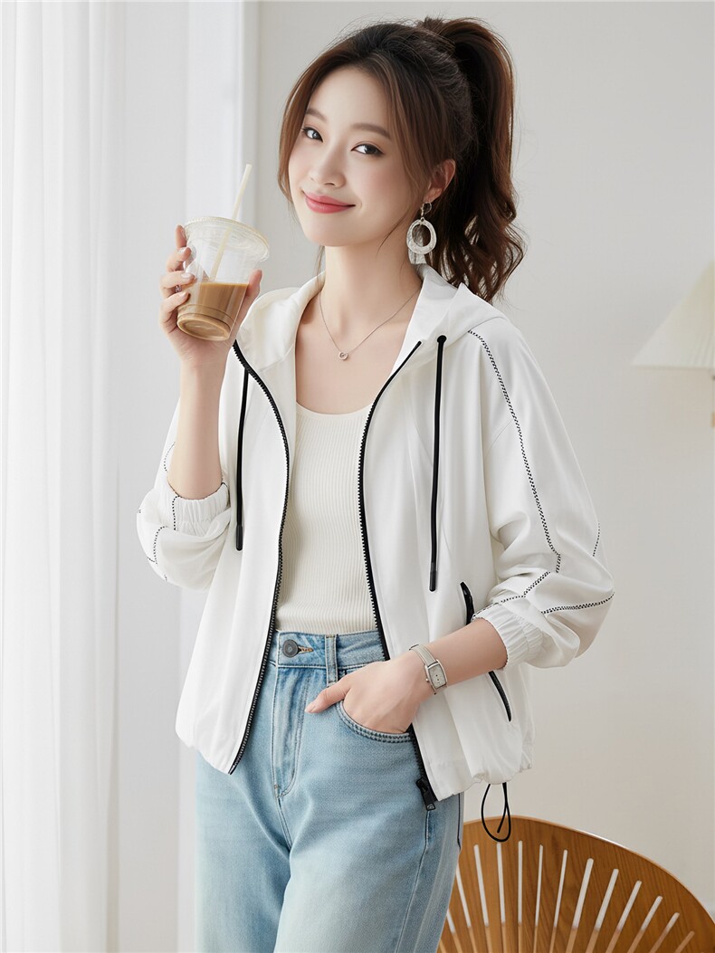 2026年春季休闲风宽松连帽短外套,女装短外套,靓衣阁