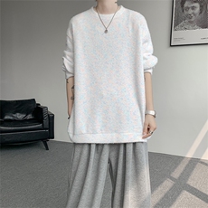 WY10156-特批40控78新款圆领简约套头宽松大码卫衣糯米衣服男，男装卫衣，电商A059