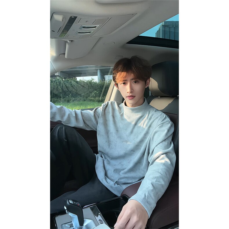 美式复古扎染德绒长袖T恤休闲半高领打底衫内搭TDR023-特价P20，男装T恤，电商A007