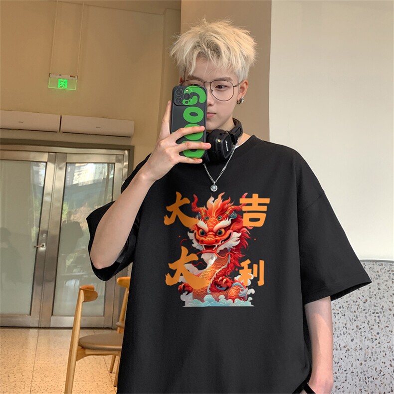 直播供货2025夏装新款纯棉印花短袖T恤A158-T2422-P16特价控29,男装T恤,电商A158