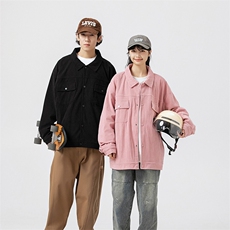 日系秋季新款灯芯绒工装外套男款宽松翻领夹克衬衫JK761-P75，男装夹克，星座205-1