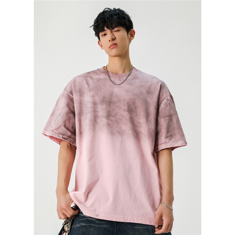 2026新款潮牌短袖宽松韩版扎染工艺T恤T7020/P4878，男装T恤，星座202