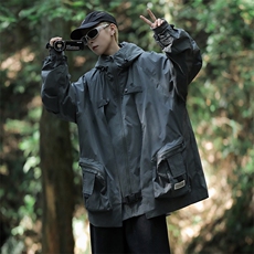 A942-P72春秋季宽松休闲连帽冲锋衣男美式潮牌机能防风工装夹克，男装夹克，星座512-6