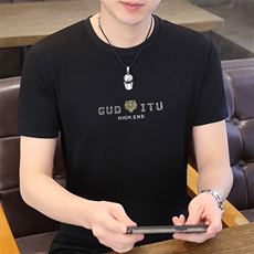 夏季冰丝短袖大码圆领时尚休闲青年修身短袖T恤上衣XD003-P23，男装T恤，星座310B-3