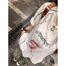 速干球衣风t恤网眼透气短袖男款夏季美式复古赛车骑行服TX47，男装T恤，星座1116A（原606A-3）