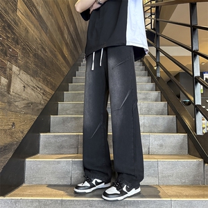 设计松紧腰牛仔裤男直筒B342-Z400-P50控68