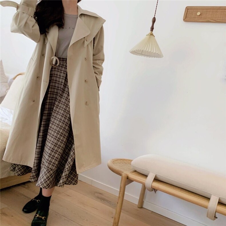 秋款·韩版两穿风衣，女装风衣，郭郭家